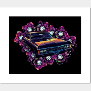 SPN Flowers Purple Impala Posters and Art